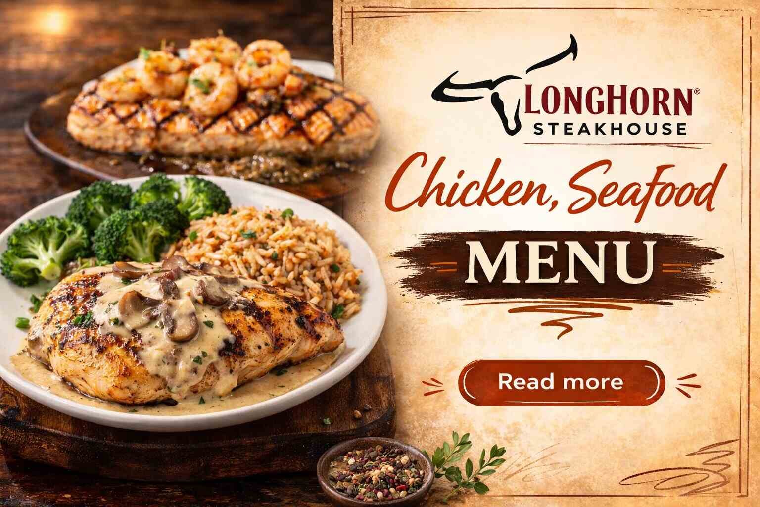 Longhorn Steakhouse Chicken, Seafood